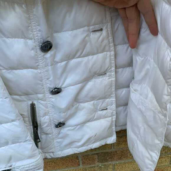 Burberry Goose Down Novacheck Puffer Jacket Medium White - Picture 7 of 16